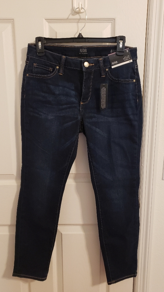 NWT a.n.a. size 8 mid-rise skinny ankle jeans
